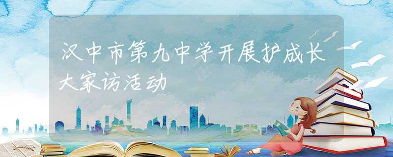 汉中市第九中学开展护成长大家访活动