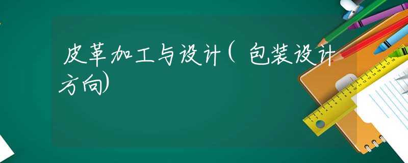 皮革加工与设计(包装设计方向)